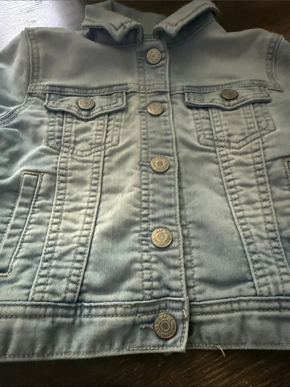 GAP Light Blue Kids Denim Jacket - Button Front